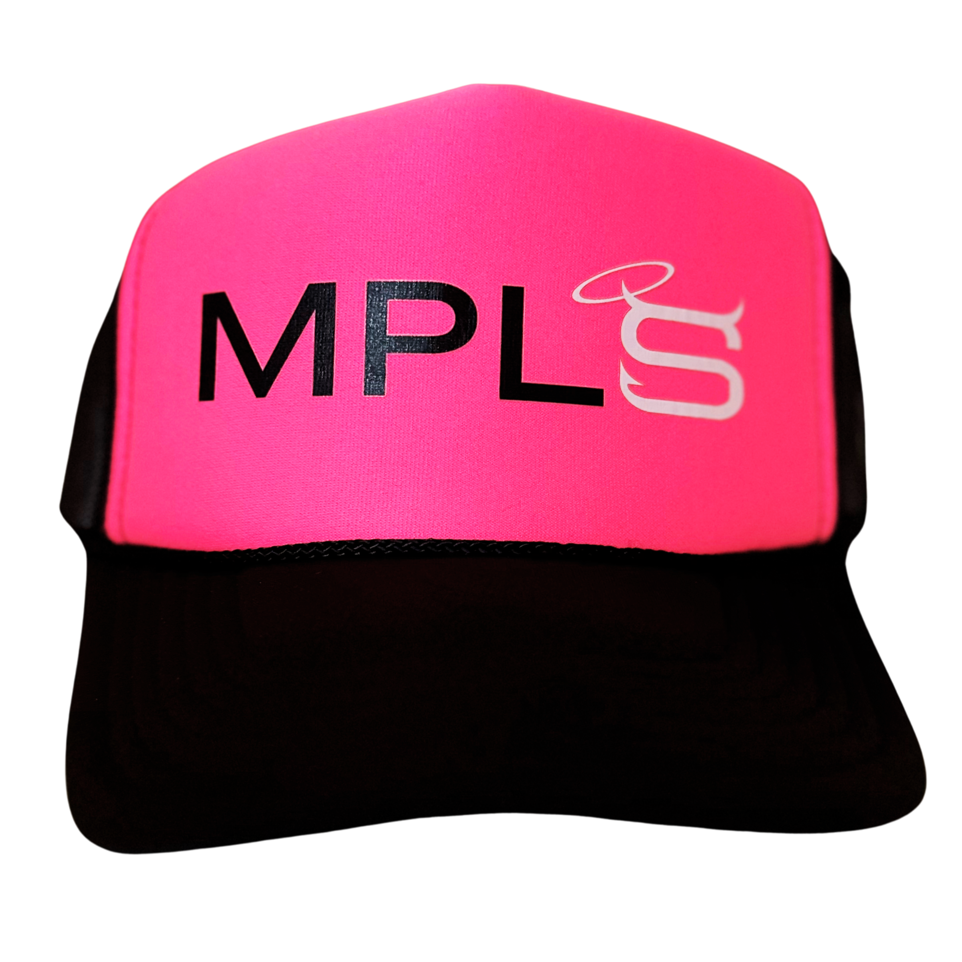 Saloon Hat by Fryed Candy - Pink and black cap with 'MPLS' logo on a white background