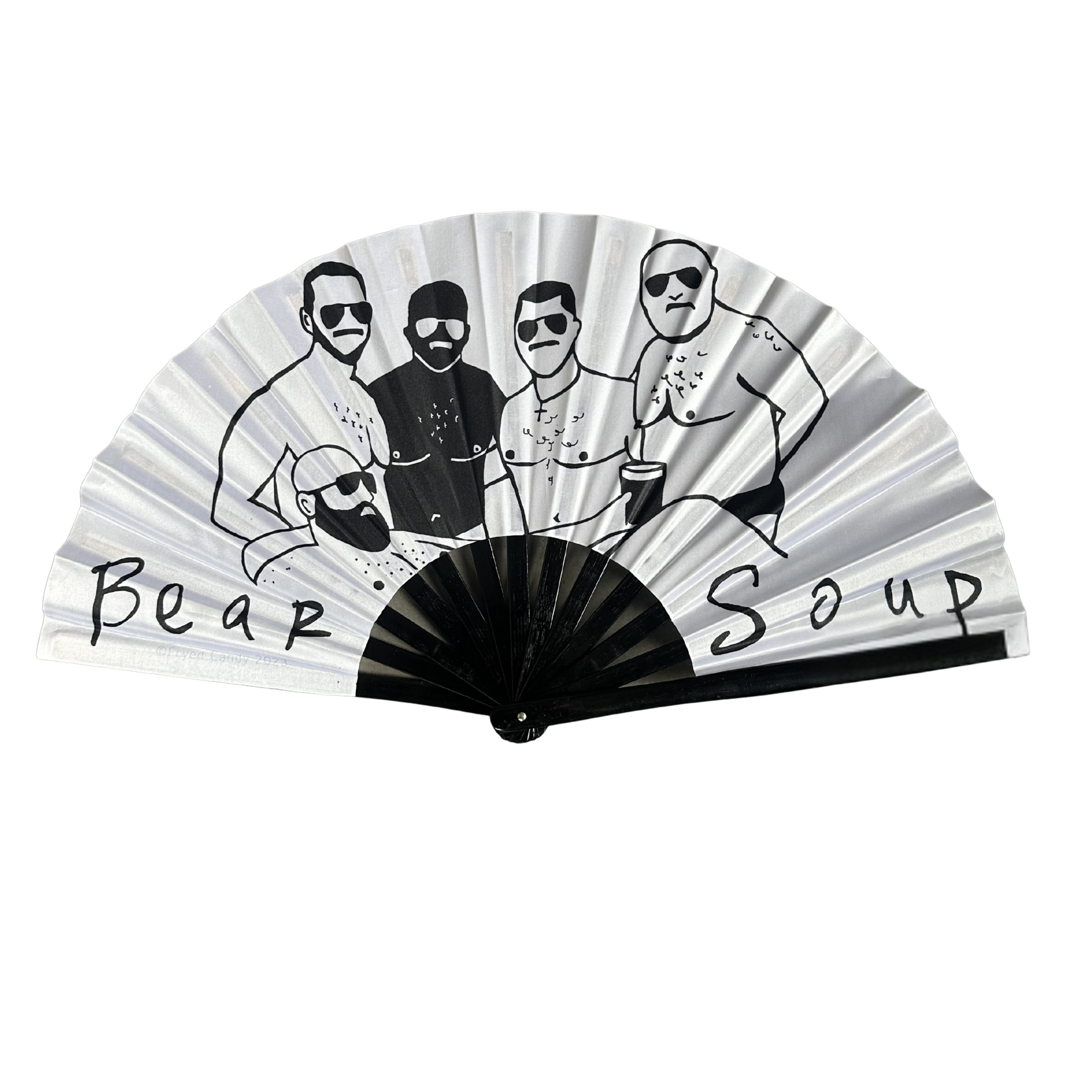 Bear Soup Fan by Fryed Candy - Black and white illustrated drawing