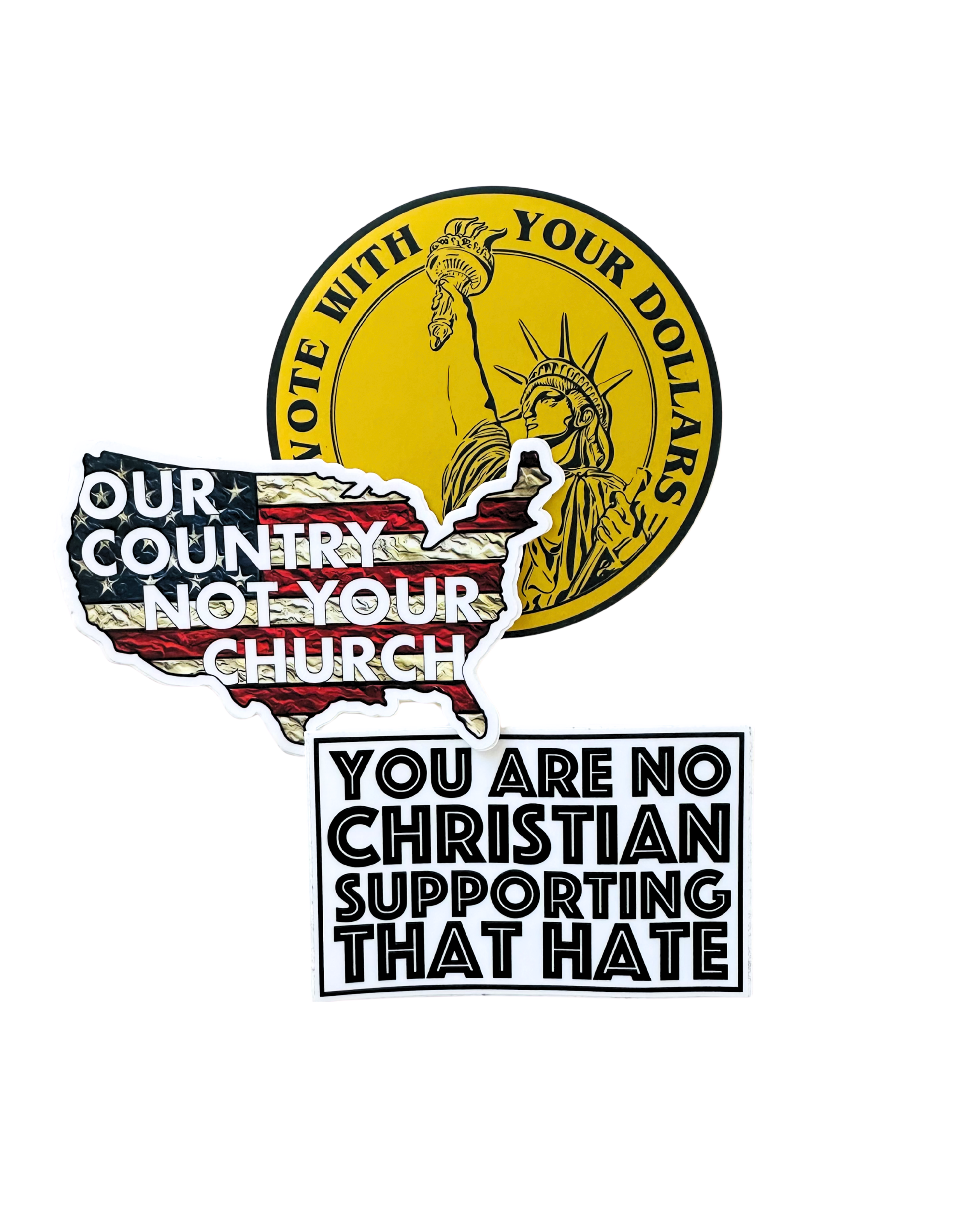 Activism Sticker Pack by Fryed Candy - Stickers with text and graphics on a white background